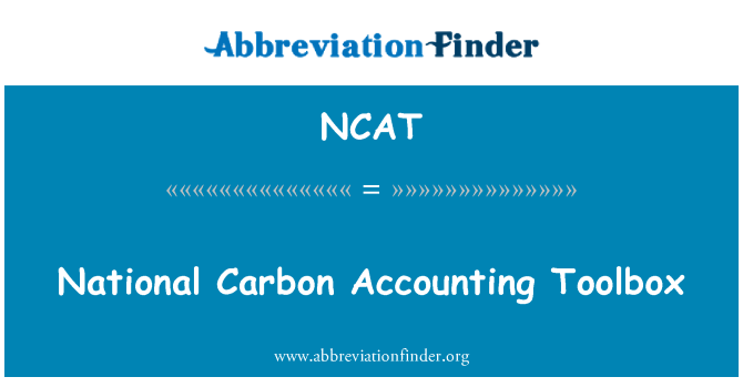 NCAT: National Carbon Accounting Toolbox