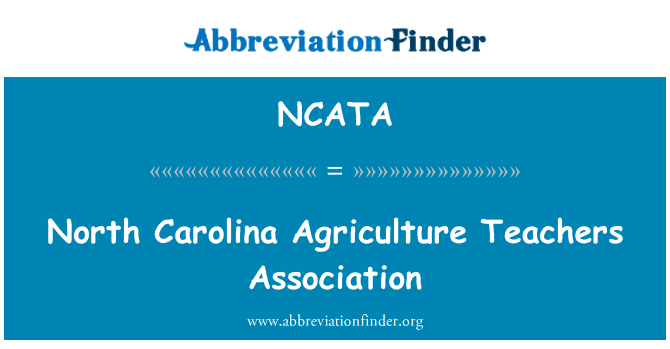 NCATA: North Carolina landbouw Teachers Association