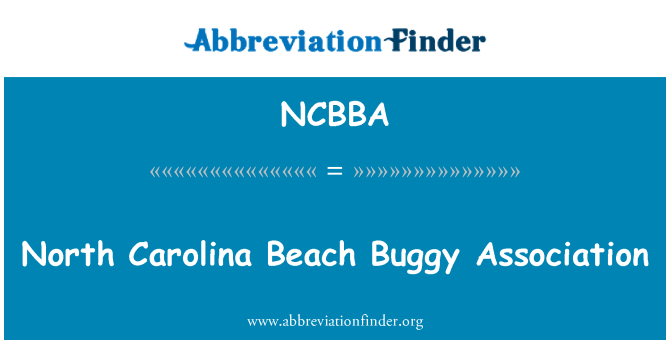 NCBBA: North Carolina Beach Buggy asociācija