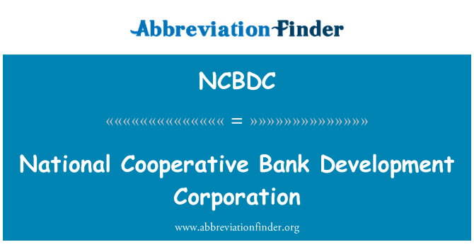 NCBDC: Nationale Cooperative Bank Development Corporation