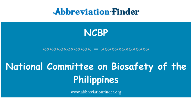 NCBP: Pwyllgor Cenedlaethol ar biodiogelwch Ynysoedd y Philippines