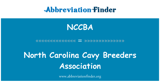 NCCBA: North Carolina Cavy Breeders Association