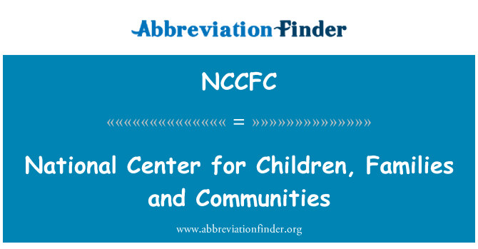 NCCFC: National Center for laste, perede ja kogukondade
