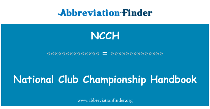 NCCH: National Club Championship käsikirja