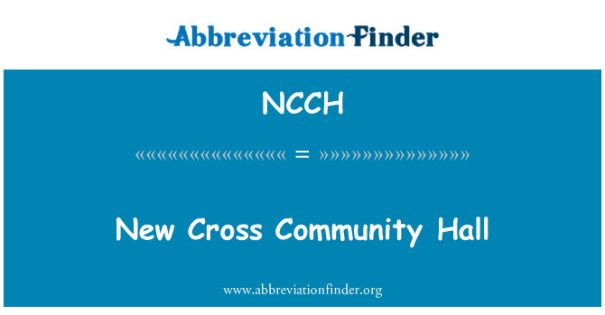 NCCH: New Cross Community Hall