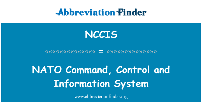NCCIS: NATO velenie, riadenie a informačný systém