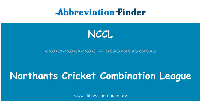 NCCL: Northants 귀뚜라미 조합 리그