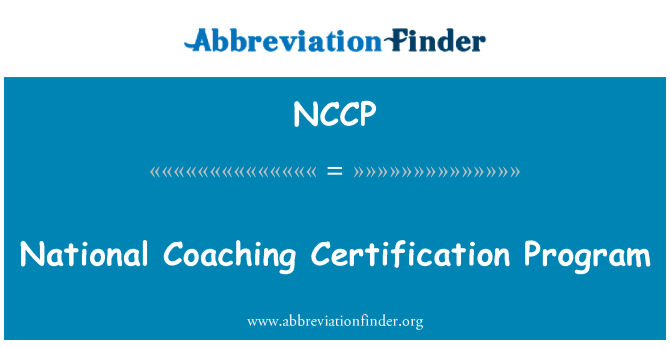 NCCP: Nationale Coaching certificatieprogramma