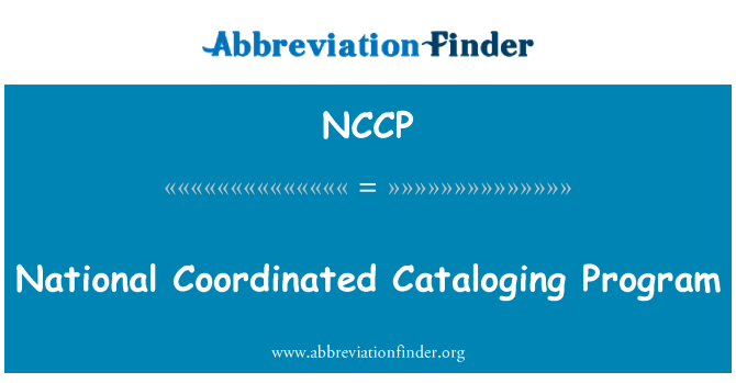 NCCP: هماهنگ Cataloging برنامه ملی