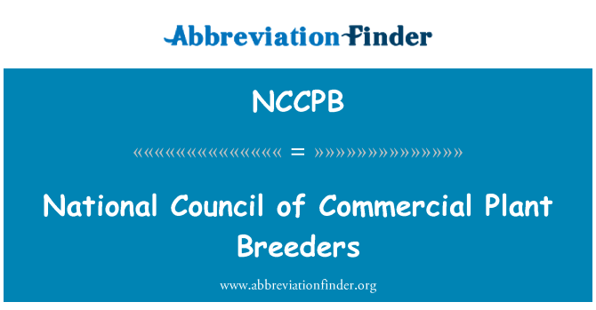 NCCPB: National Council of Commercial Plant Breeders