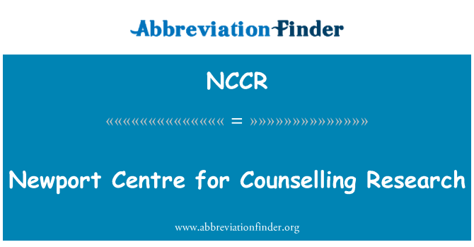 NCCR: Newport Centre for Counselling Research