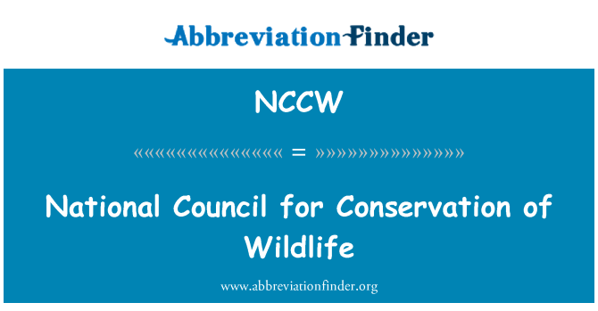 NCCW: 全國野生動物保護理事會