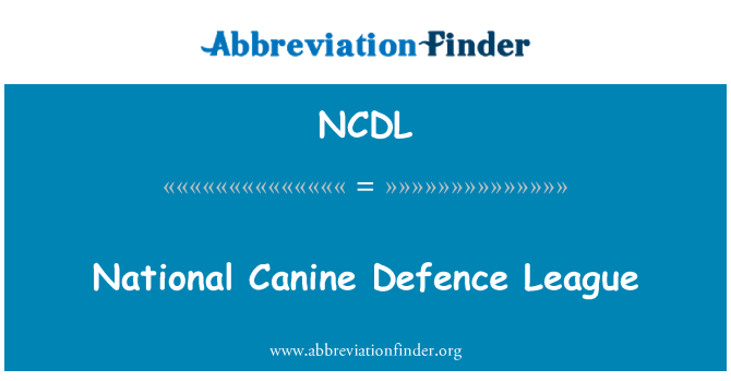 NCDL: National Canine Defence League