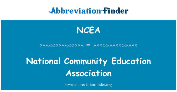 NCEA: National Community Education Association