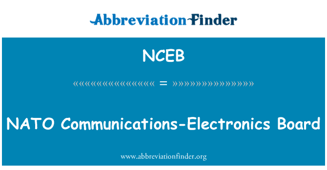 NCEB: NATO Zarząd komunikacji elektronika