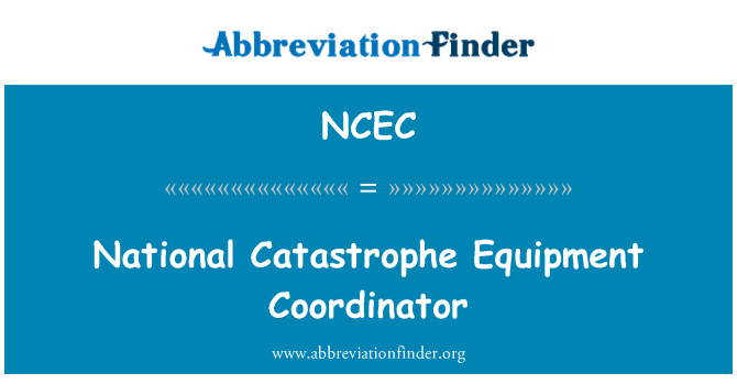 NCEC: Koordinátor zařízení Národní katastrofy