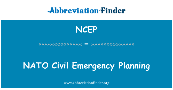 NCEP: NATO Civil Emergency Planning