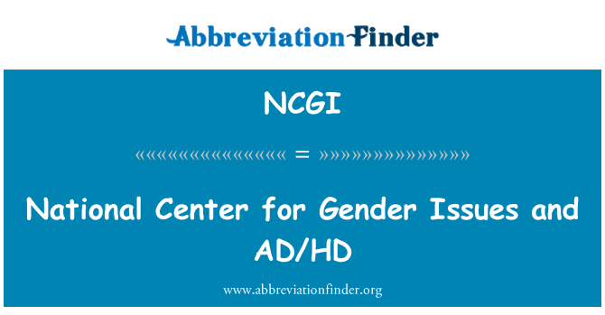 NCGI: National Center for tasa-arvokysymyksiä ja AD/HD