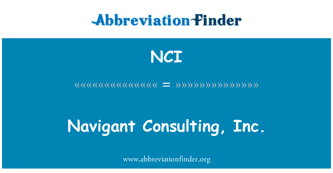 NCI: Navigant консалтинг, Inc.
