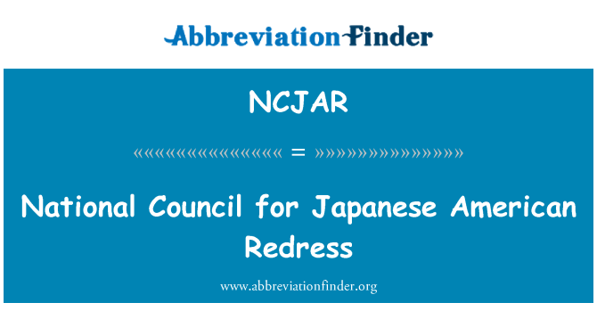 NCJAR: Consell Nacional per a americans japonesos corregir