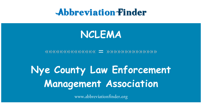 NCLEMA: Nye County Legea executarea Management Association