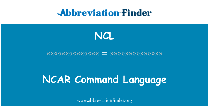 NCL: NCAR 명령 언어