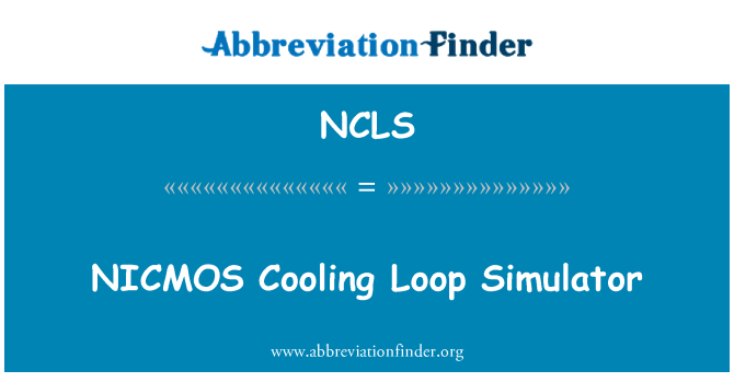 NCLS: NICMOS Chladící smyčka simulátor