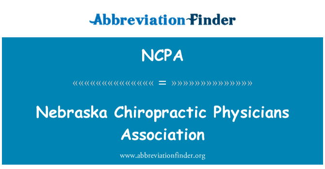 NCPA: Nebraska združenje kiropraktikov zdravniki