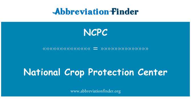 NCPC: Národný Crop Protection Center