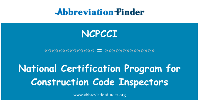 NCPCCI: Pwogram Certification nasyonal pou konstriksyon kòd enspektè