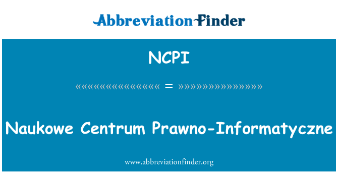 NCPI: セントラム Naukowe Prawno Informatyczne