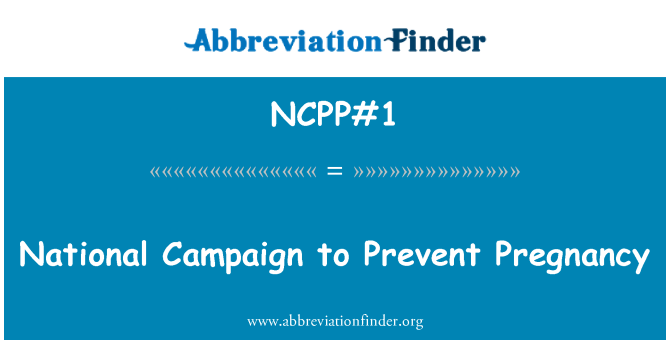 NCPP#1: Campanya nacional per evitar l'embaràs