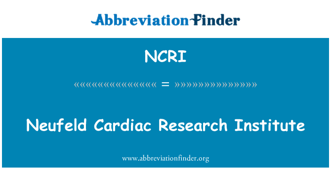 NCRI: Neufeld tim viện nghiên cứu