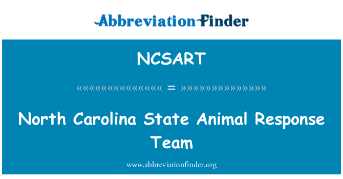 NCSART: North Carolina State zvířat Response Team