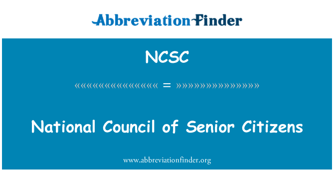 NCSC: Nationella rådet för pensionärer