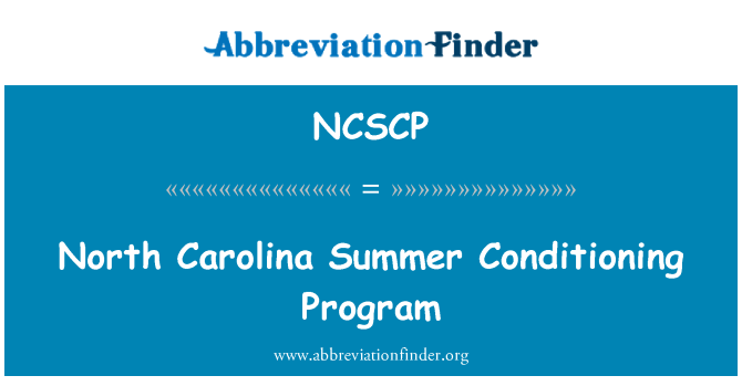 NCSCP: Programa de acondicionamiento de verano de Carolina del norte