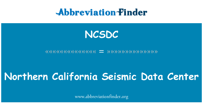 NCSDC: מרכז נתונים סיסמיים בצפון קליפורניה