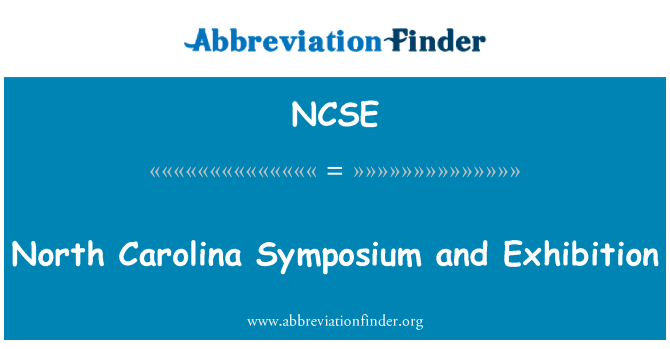 NCSE: North Carolina-Symposium und Ausstellung