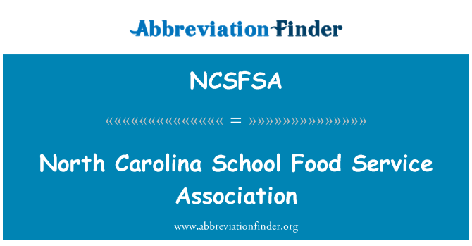 NCSFSA: Severní Karolína školní stravovací služby asociace