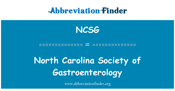 NCSG: North Carolina masyarakat Gastroenterologi