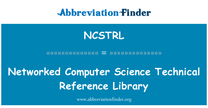 NCSTRL: كمبيوتر متصل بشبكة العلوم التقنية مرجع مكتبة