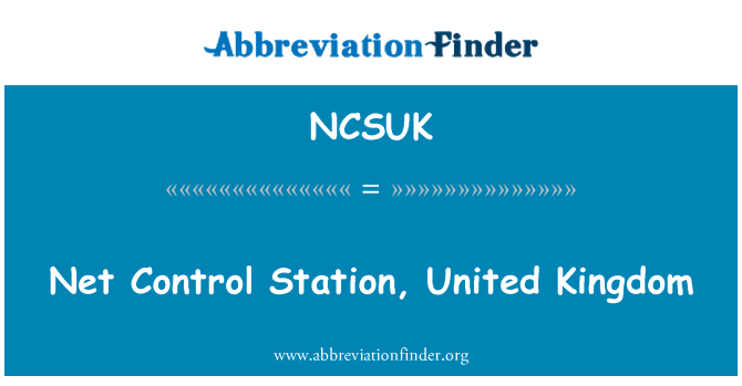 NCSUK: 網路控制站，聯合王國