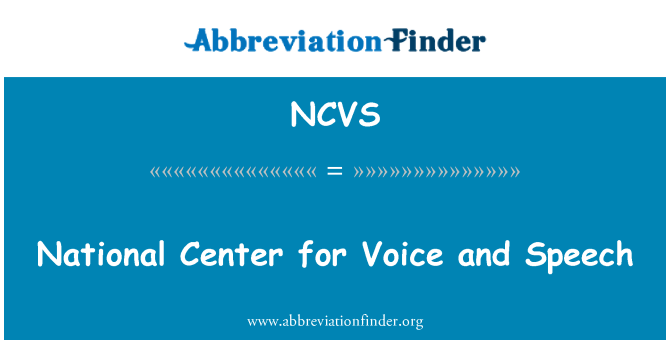 NCVS: Iċ-ċentru nazzjonali għall-vuċi u tat-taħdit