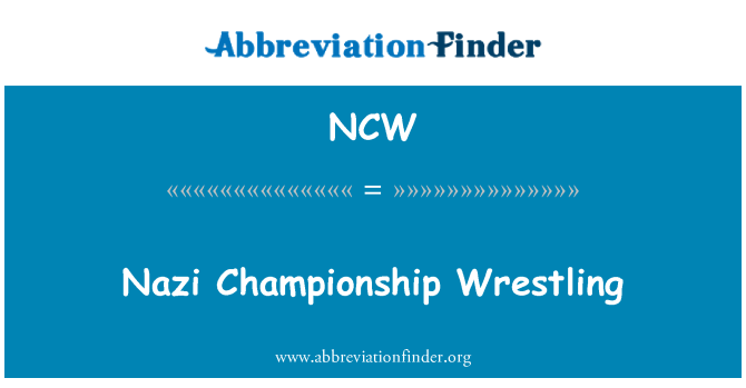 NCW: Борьба нацистских Чемпионат