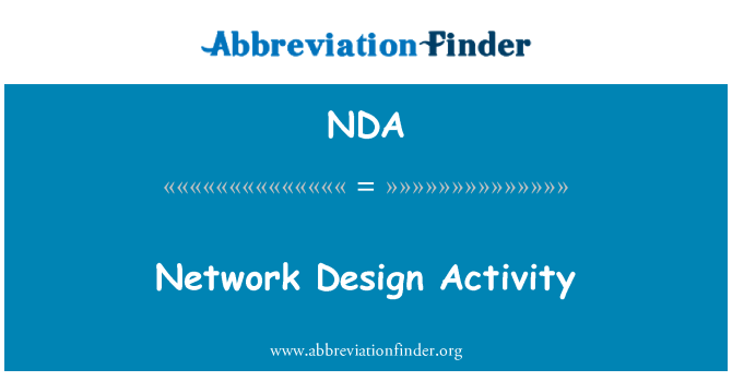 NDA: Network Design Activity