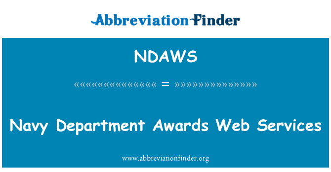 NDAWS: Navy Department Awards Web Services