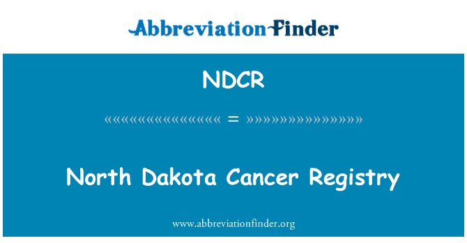 NDCR: Северная Дакота рака реестра