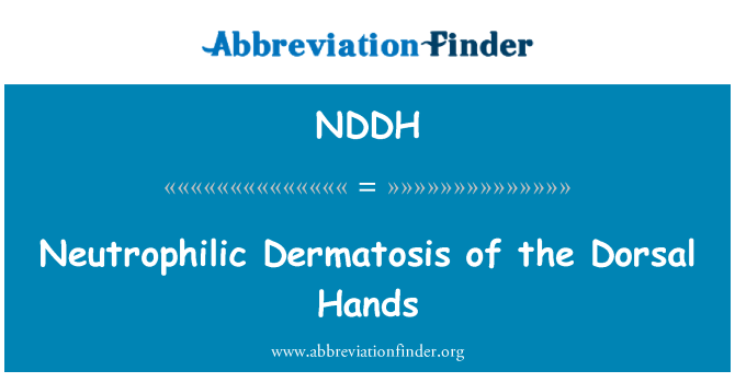 NDDH: Neutrophilic dermatoosi rinna käed