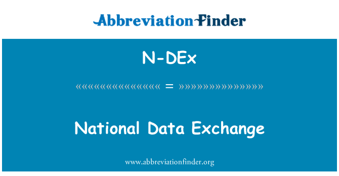 N-DEx: 國家資料交換