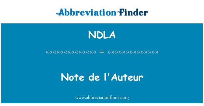 NDLA: Nota de l'Auteur